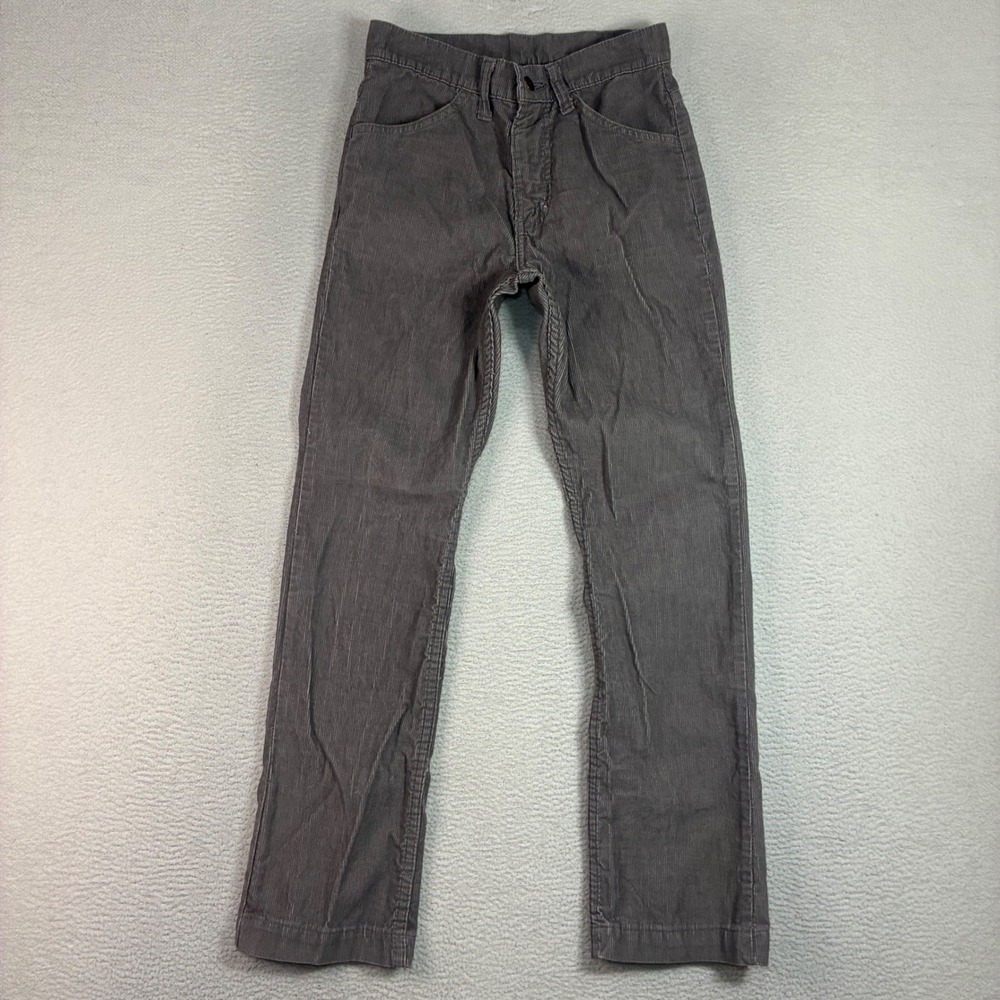 Vintage Levis Corduroy Pants Men 28x29 Gray Straight Preppy 70s